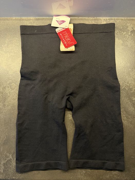 majtki z nogawkami spodenki modelujące bielizna ściągające wyszczuplające bodyshaper Jolinesse XL 48/50 mikrofibra lycra czarne push up