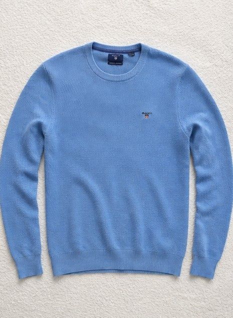 Чоловічий джемпер GANT Premium Cotton 2XL блакитний, стан нової речі