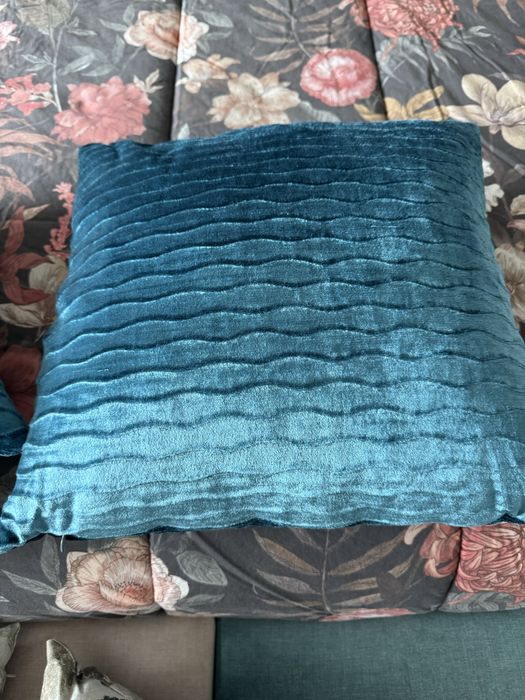 2 Almofadas Decorativas Veludo Azul