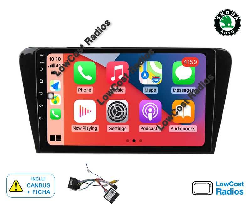 Auto Rádio 10 Polegadas SKODA OCTAVIA 3 | GPS Android BT USB APPS WIFI
