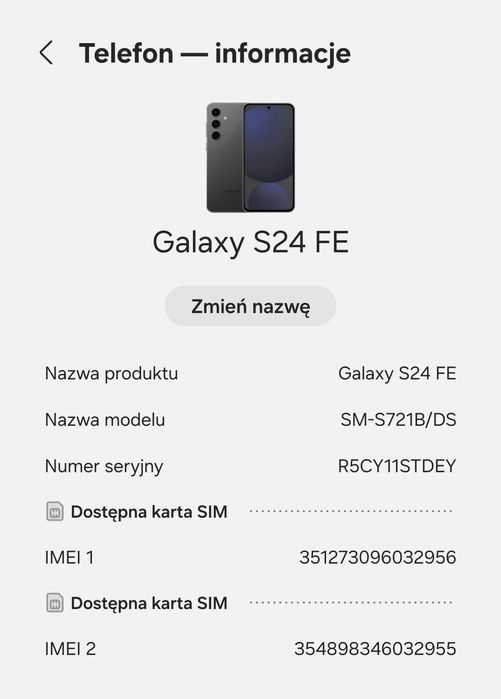 Samsung Galaxy S24 FE – idealny stan | gwarancja