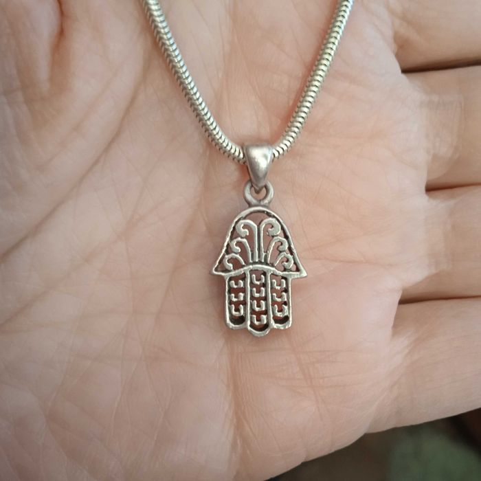 Підвіска -оберег жіночий Хамса, срібло 925 проби,Ізраїль