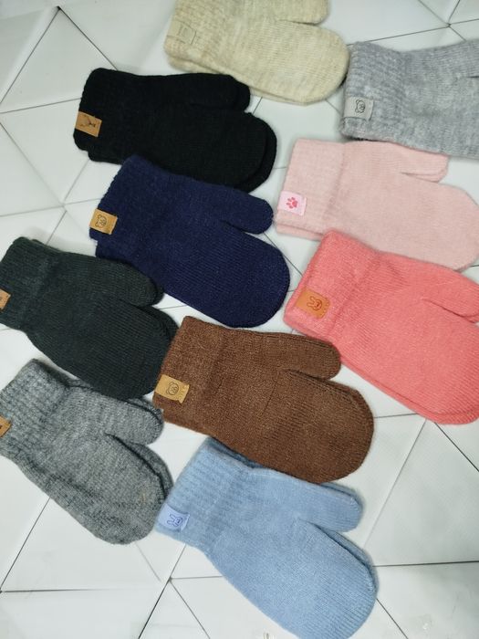 Дитячі рукавички  одинарні з начосом всередині 2-4 і 4-6 років