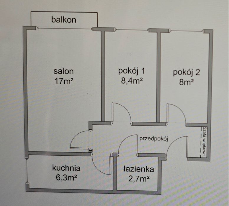 Na sprzedaż 3-pokojowe mieszkanie o powierzchni 48,83 m² | Głogów, ul. Śniadeckich