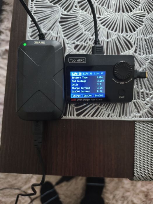 Ładowarka ToolkitRC M8S 1-8S 400W + Zasilacz SkyRC PSA100 100W | Zestaw