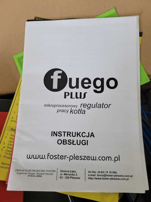 sterownik pieca kotła z podajnikiem FUEGO plus Nowy