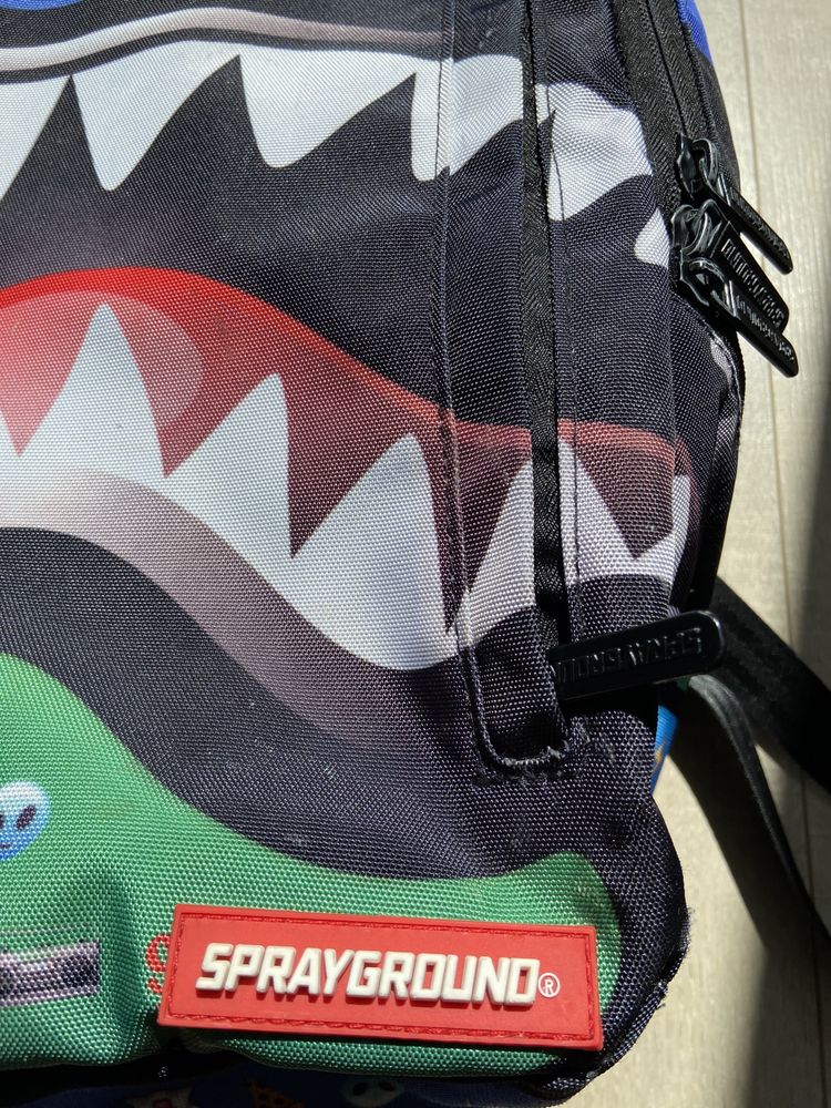 Sprayground Chenille Black Camo Shark Top Loader