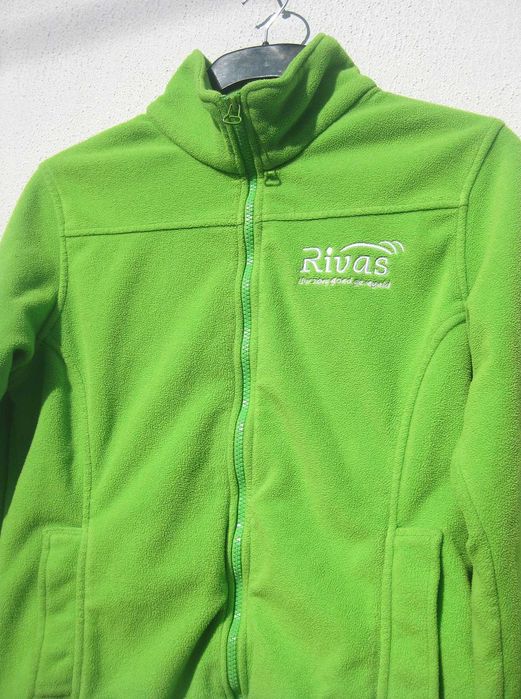 Салатовая флисовая толстовка на молнии с карманами Lemon & Soda