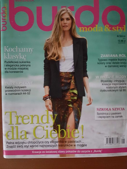 BURDA  +  wykroje  8/2014