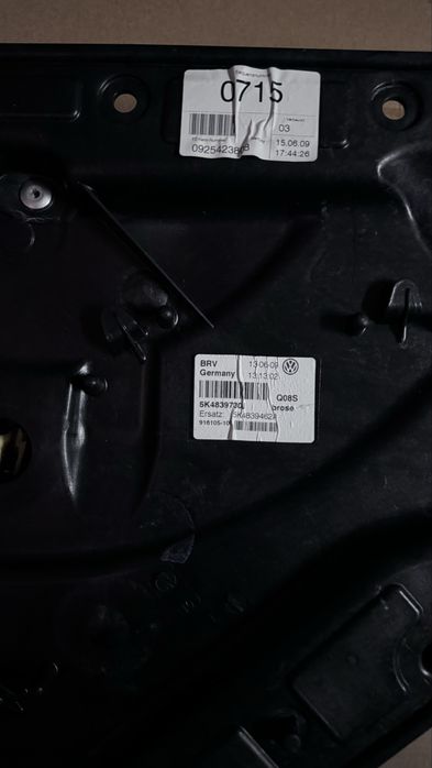 Elevador de vidro de Volkswagen Golf