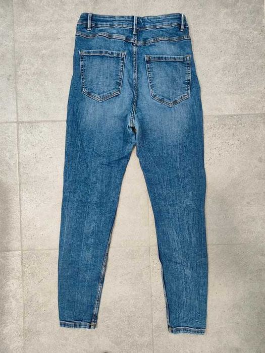Reserved Denim 38 M jeansy dżinsy niebieskie przetarcia slim skinny