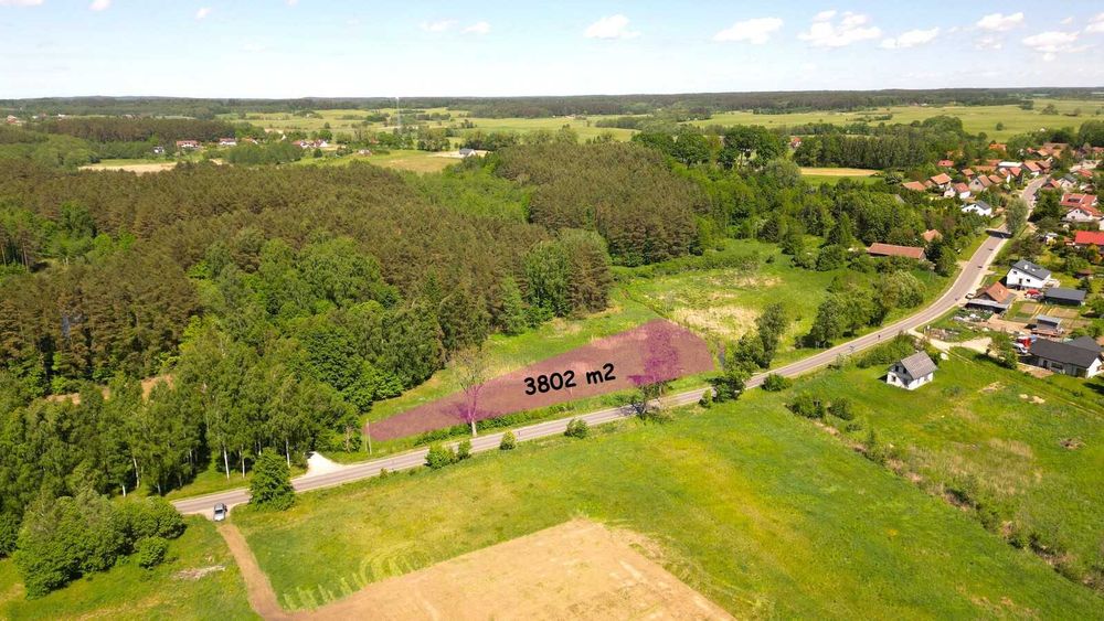 Działka budowlana przy lesie Warmia Mazury
