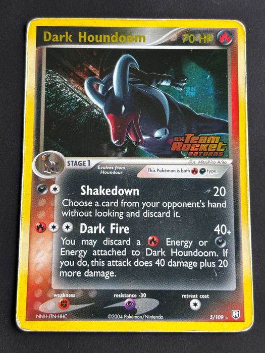 Karta Pokemon - Dark Houndoom (TRR 5) - Reverse Holo Stamp