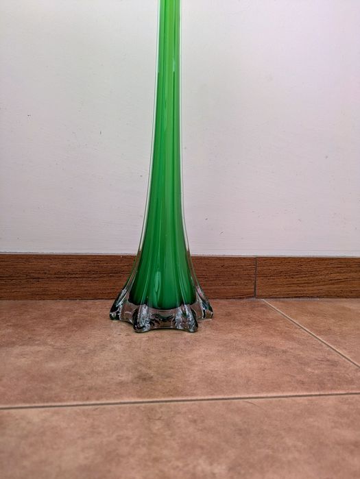 Solitário em vidro verde - peça decorativa