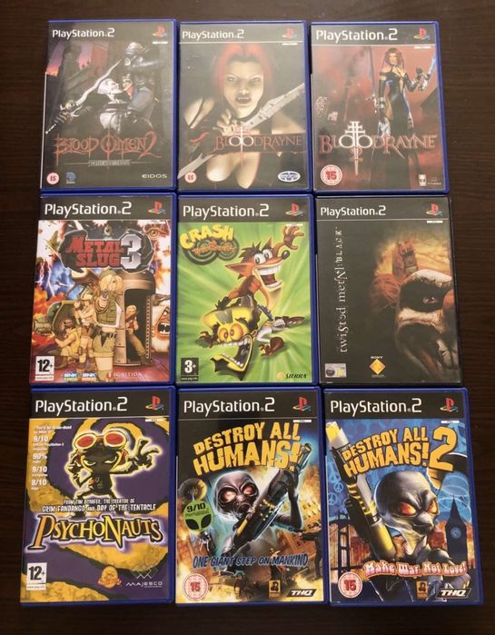 Sony PlayStation 2: Silent Hill Каратель Evil Dead Alone in the Dark Syberia BloodRayne Manhunt Cold Fear Xenosaga Castlevania KillZone, God of War