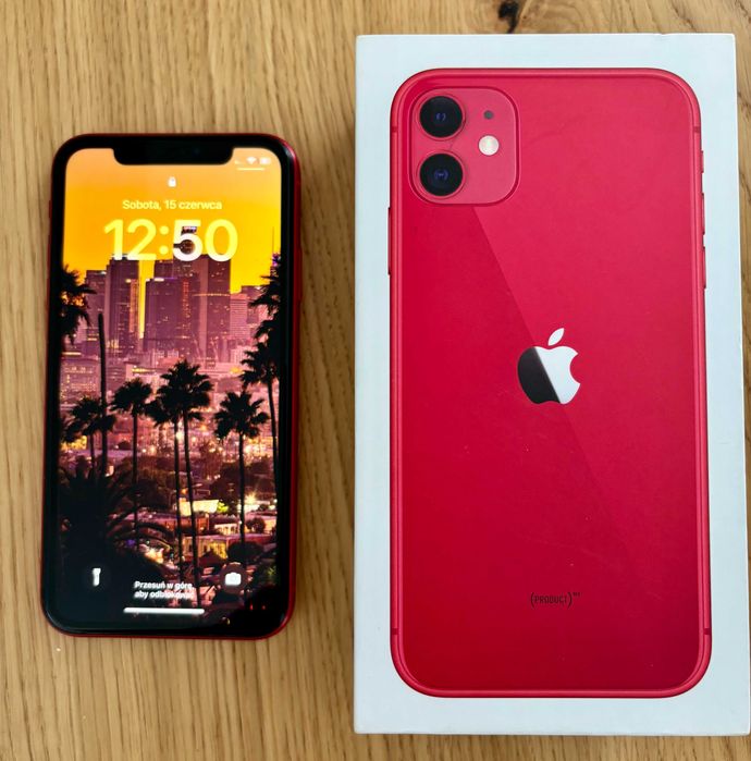 iPhone 11 128 GB (PRODUCT)RED, świetny stan