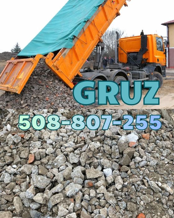 Gruz i gruz kruszony z transportem na miejsce