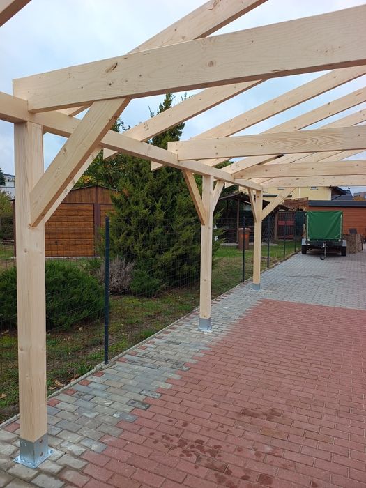 Zadaszenie wiata garaż na dwa samochody 6x6 6x7