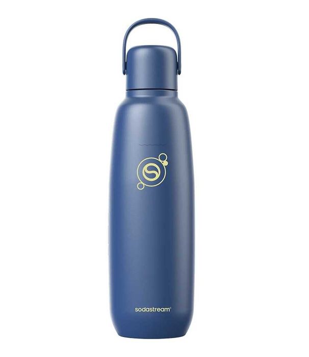 SodaStream Fizz&Go 0,9L - granatowa, nowa, nieużywana - stalowa butelka termiczna z możliwością gazowania (kubek, bidon)