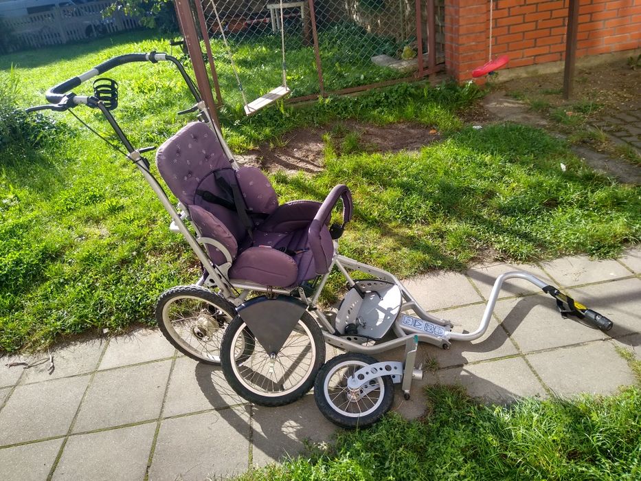 Przyczepka rowerowa, wózek trójkołowy, do biegania, wózek