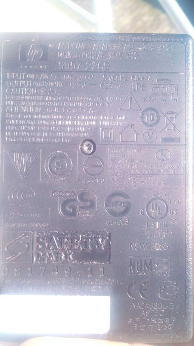 Cabo alimentação impressora hp original usado