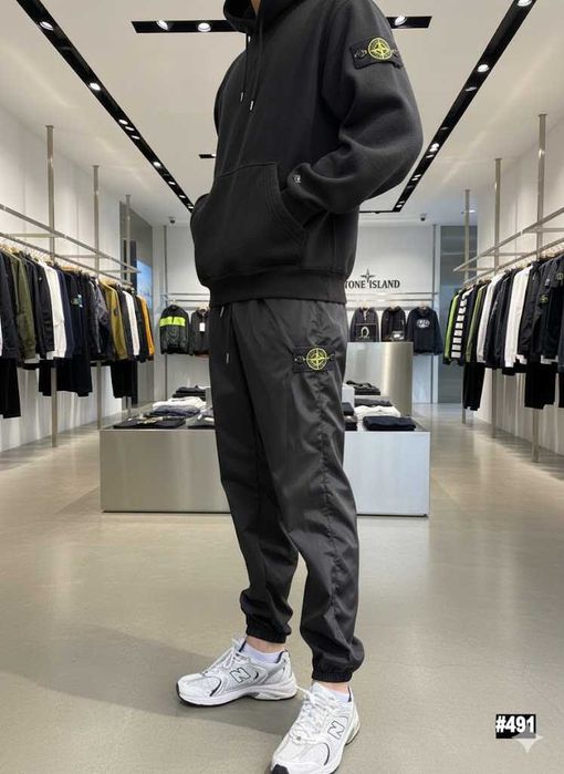 Куртка Stone Island Чорна • Вітровка Стон Айленд • XS-XXL