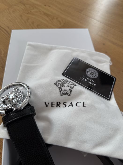 Pasek Versace 115 cm z pudelkiem i woreczkiem nowy