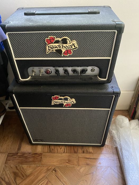 Amplificador guitarra blackheart little giant valvulas cabeça + coluna