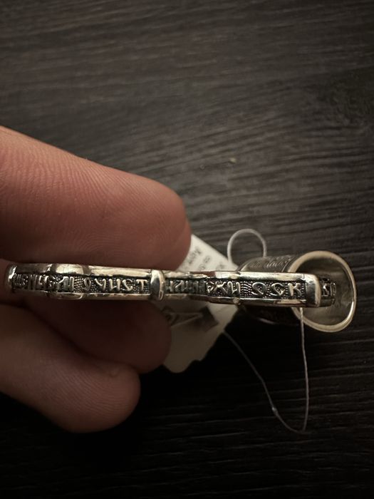 Серебряный крест 925 пробы на большую цепочку