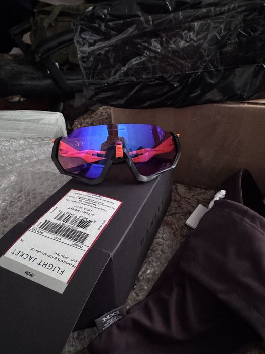 Oakley Flight Jacket Matte Black / Neon Orange + Prizm Trail ОРИГІНАЛ ФОП