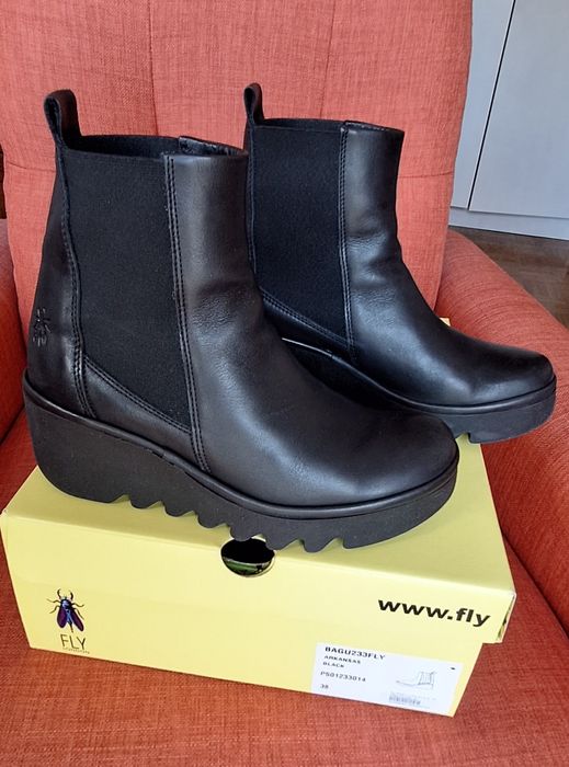 Fly London Boots/Ankle Boots, Model BAGU233FLY, Black, Size 3864552763235585121