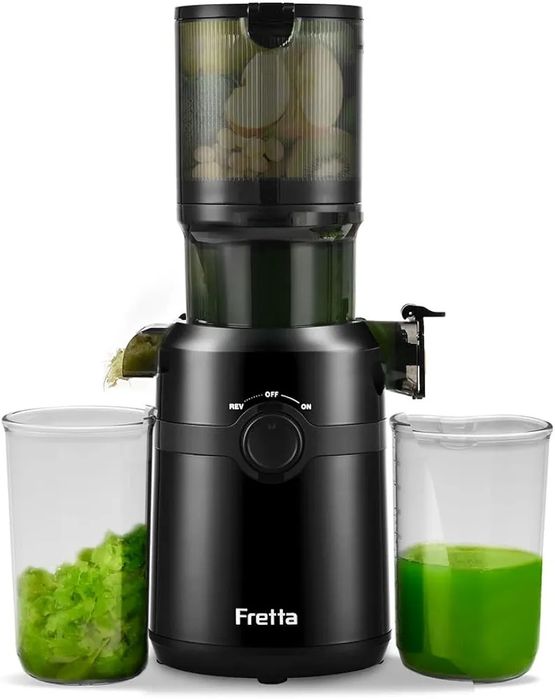 FRETTA Wolnoobrotowa Wyciskarka Do Soków 200W 1L BPA Free Czarna