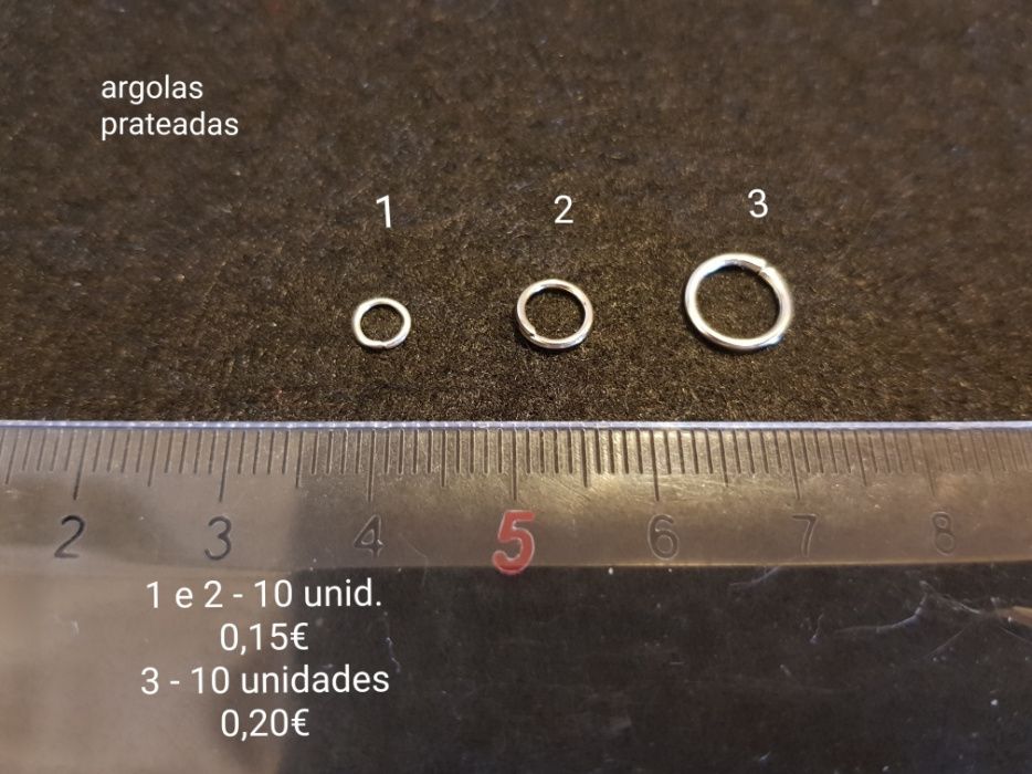 Argolas terminais bijuteria artesanato