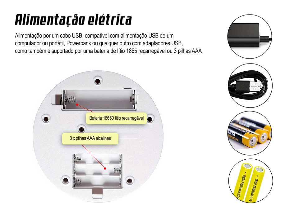 Suporte giratório de 360º com 3 velocidades para exibição e vídeo