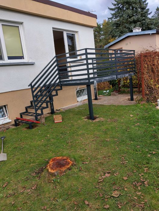 Balkon dostawny, taras stal-kompozyt