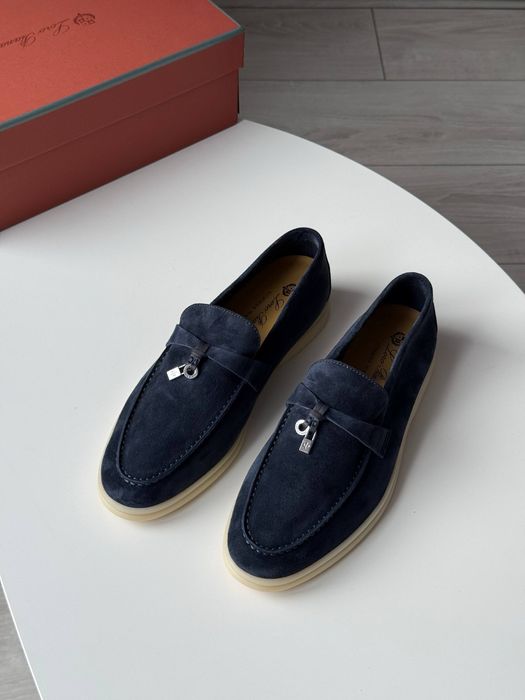 Лофери замшеві сині loro piana