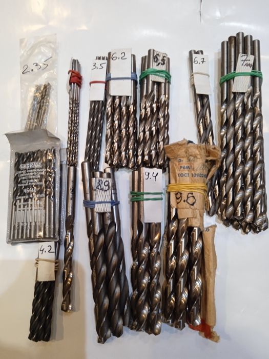 Сверла СССР Р6М5,HSS,метчики,плашки и др.Набор