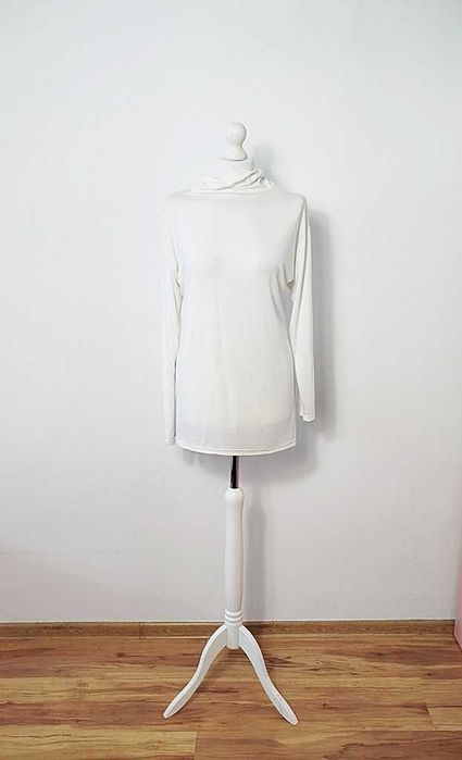 biały klasyczny golfik wiskoza 20/22 4XL/5XL