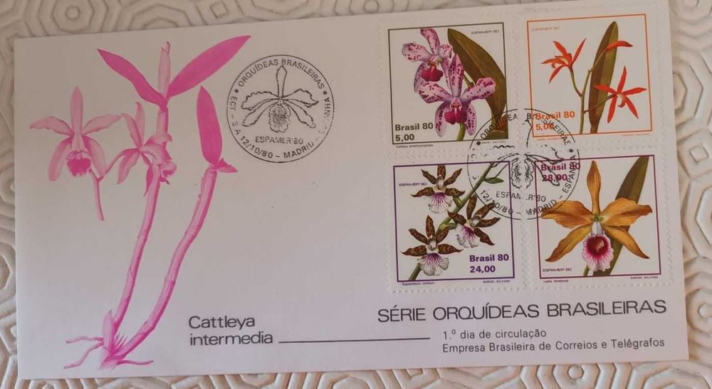 FDC Espamer 80 - Orquídeas Brasileiras
