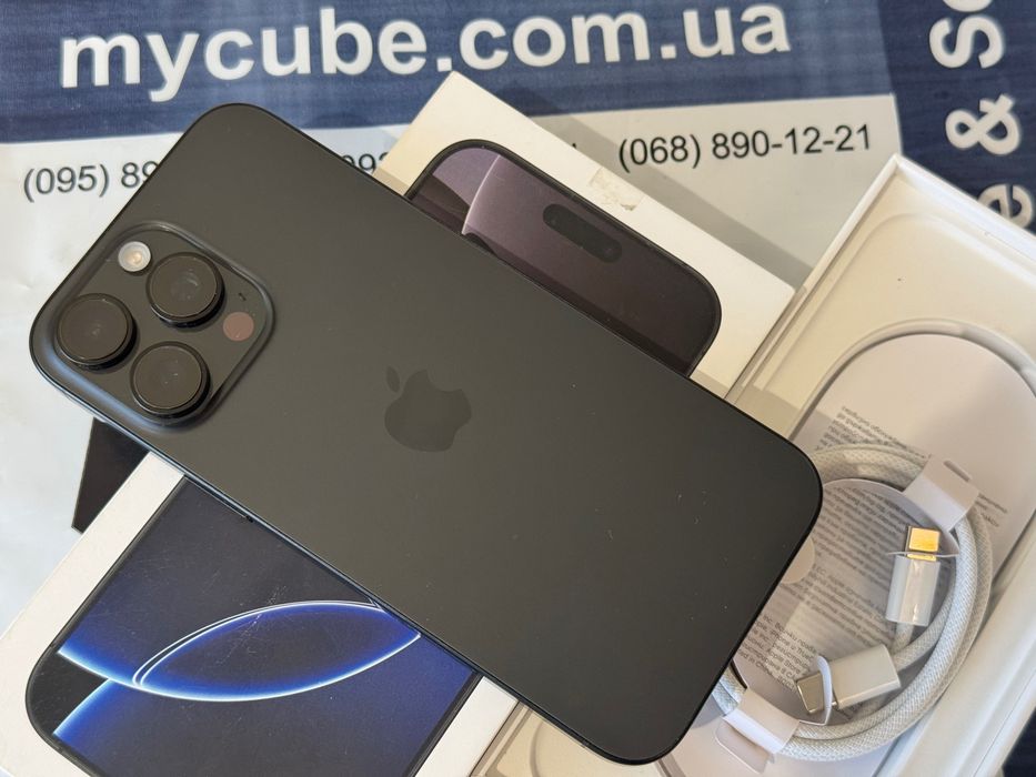 iPhone 16 Pro Max 256Gb Black Titanium Neverlock (Фіз сім, АКБ 90%)