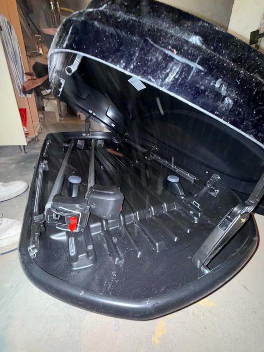 Oryginalny Box dachowy Land Rover 410L Czarny Połysk (+ belki)