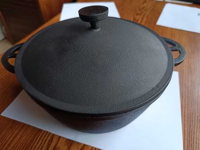 Чавунний котелок казан 2  - 5 л, 6 л з кришкою (скло, алюміній, чугун)