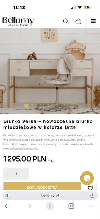 Biurko nowe marki bellamy
