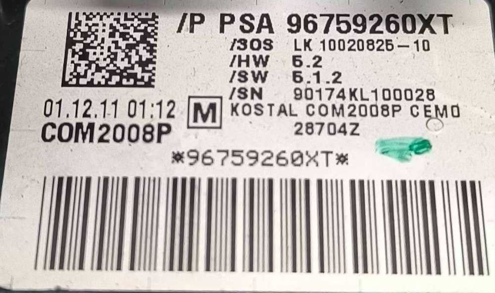 Fita de Airbags 96759260XT - PEUGEOT 508 I