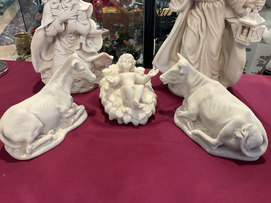 Presépio material de pó de pedra super lindo 5 peças 25/27/18/17 cm