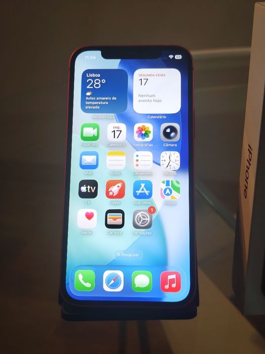 iPhone 12 64GB Vermelho (DESBLOQUEADO) + Cabo de Carregamento Rápido