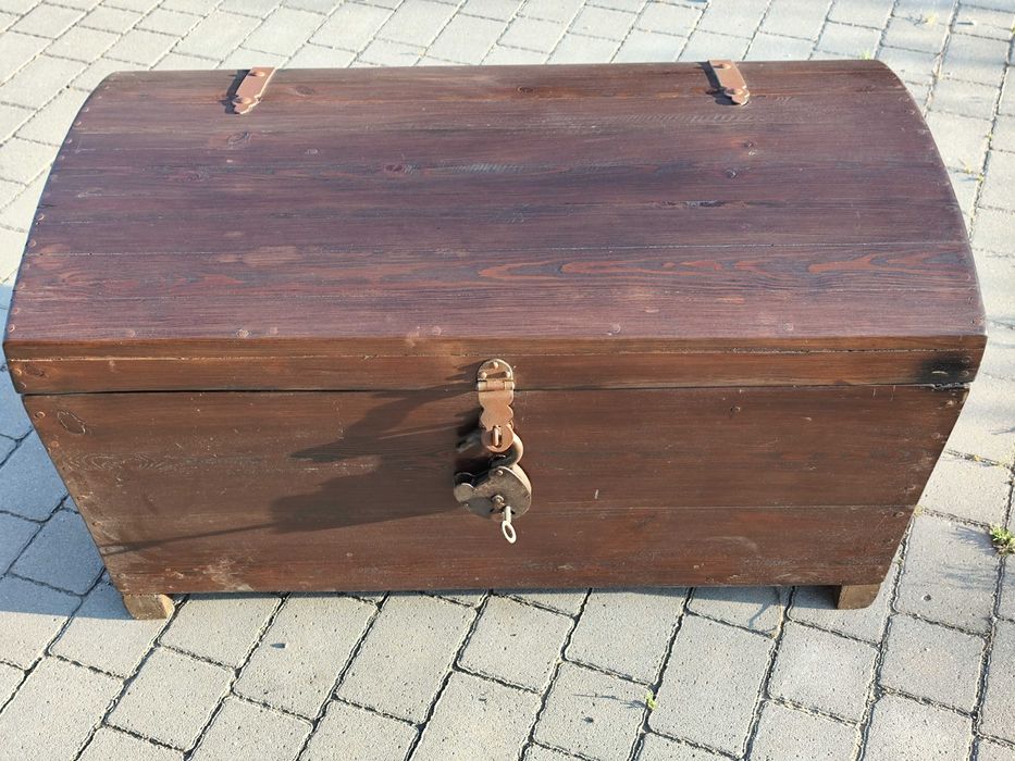 Kufer skrzynia drewniana duża