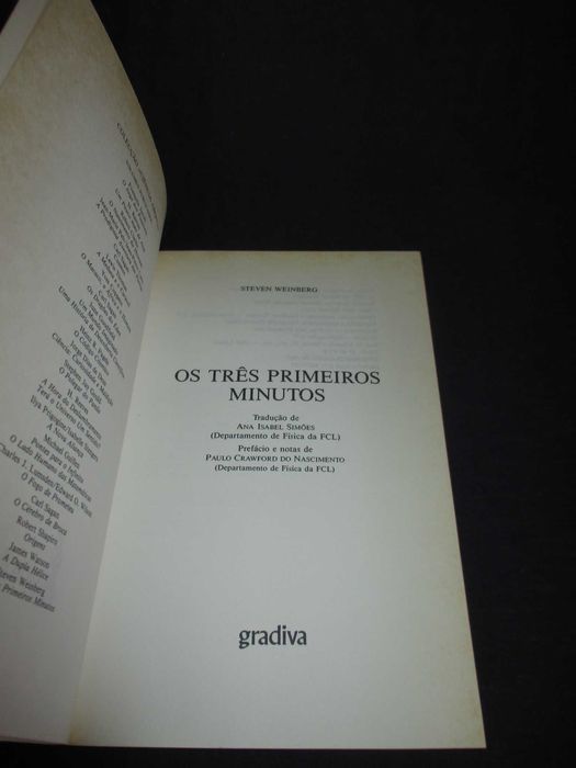 Livro Os Três Primeiros Minutos Steven Weinberg