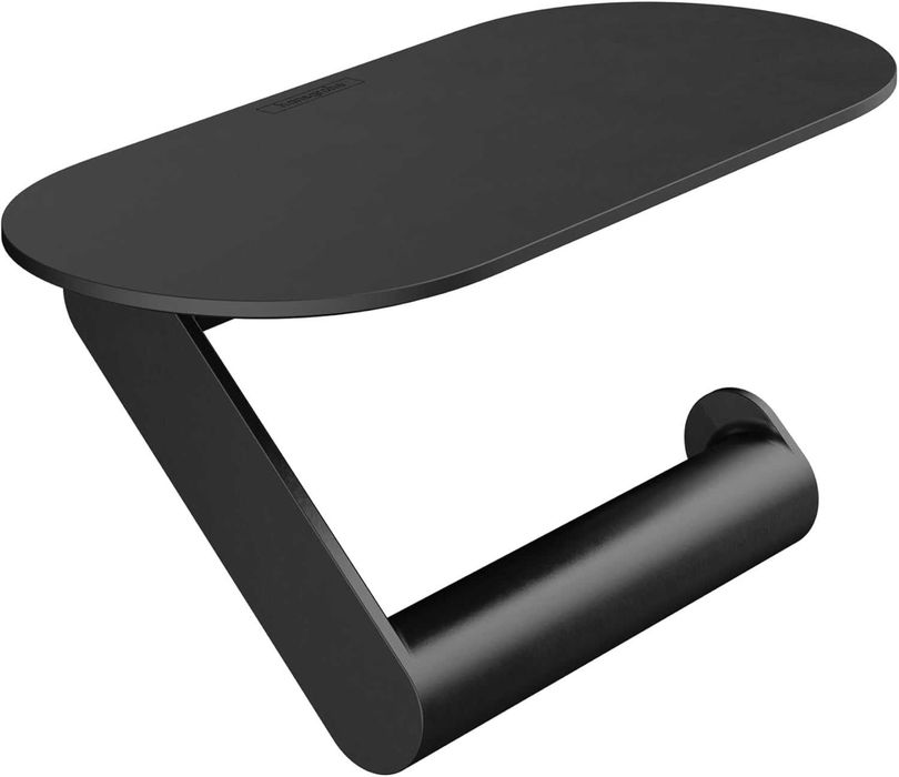 Hansgrohe WallStoris uchwyt na papier toaletowy z półką czarny mat 27928670