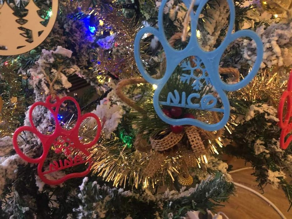 Bolas de Natal, gravadas a laser e a impressão 3D